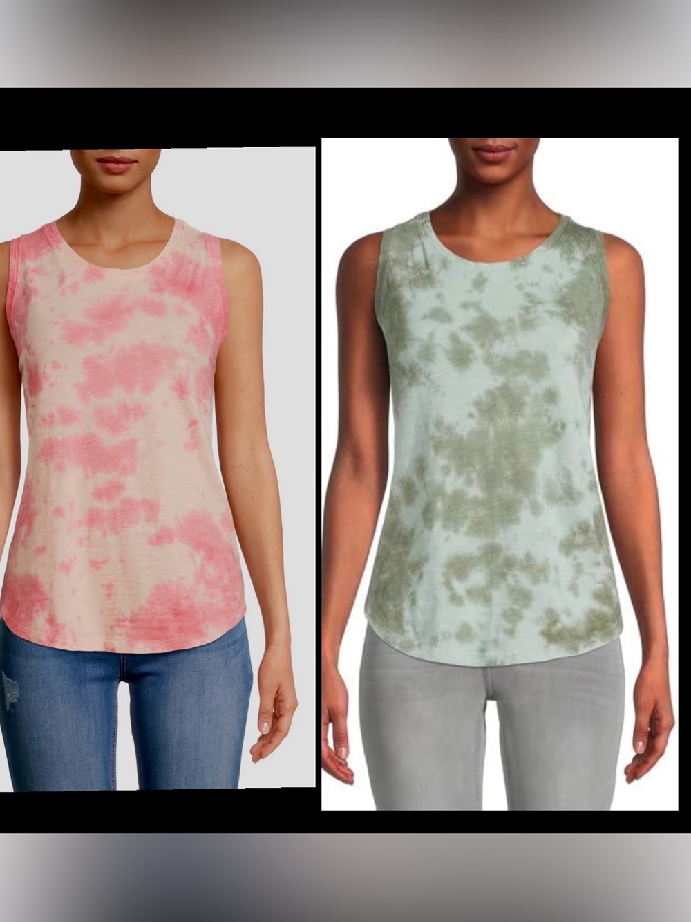 2 Women’s Tie-Dye Sleeveless Tank Tops